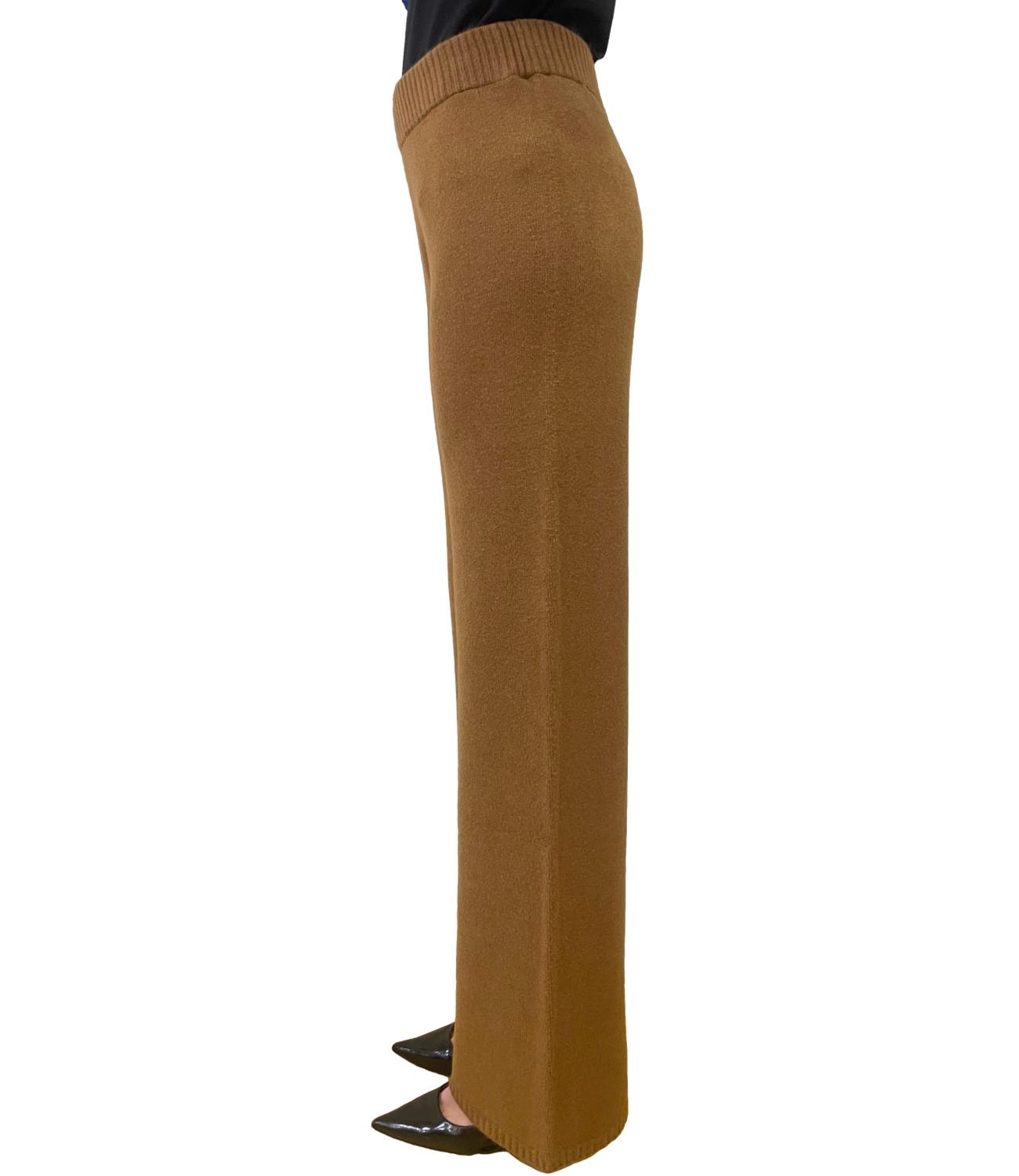 Angela Davis Pantalone Morbido Cammello Donna