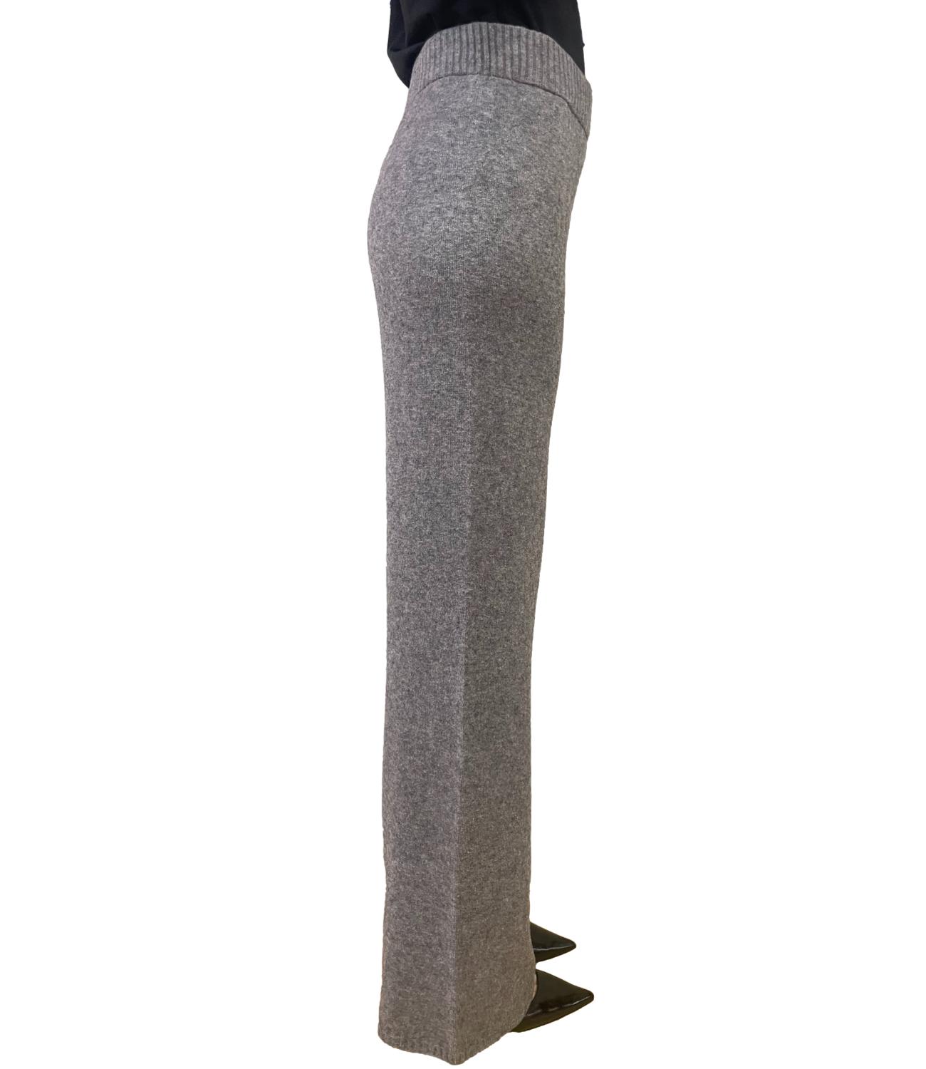 Angela Davis Pantalone Morbido Grigio Donna
