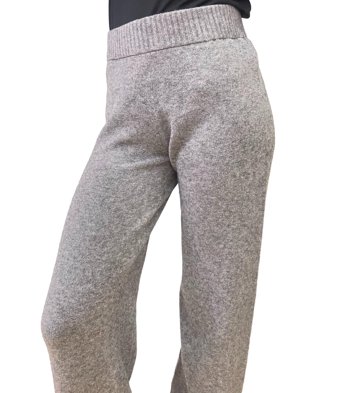 Angela Davis Pantalone Morbido Grigio Donna