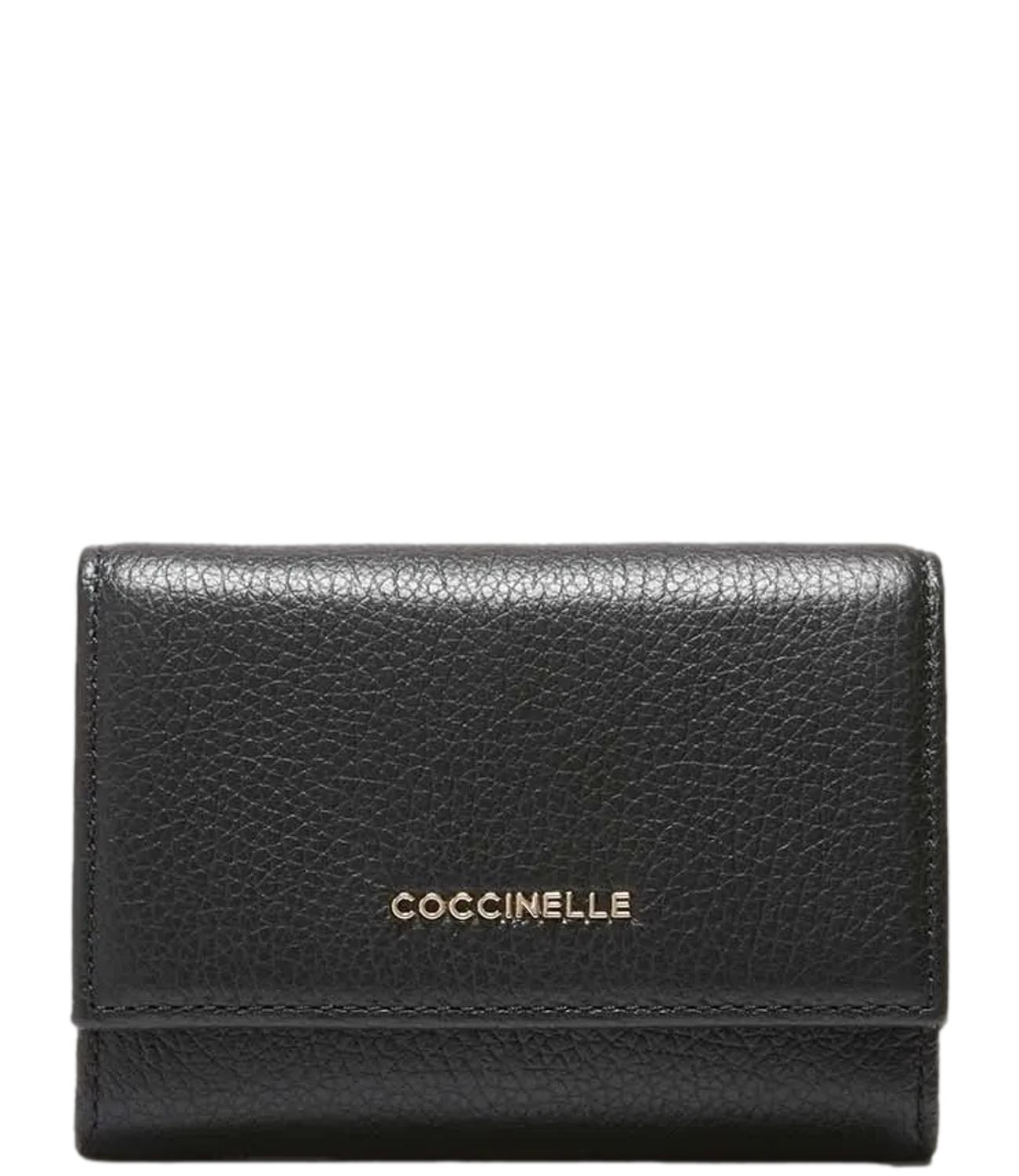 Coccinelle Portafoglio METALLIC SOFT SMALL Noir Donna