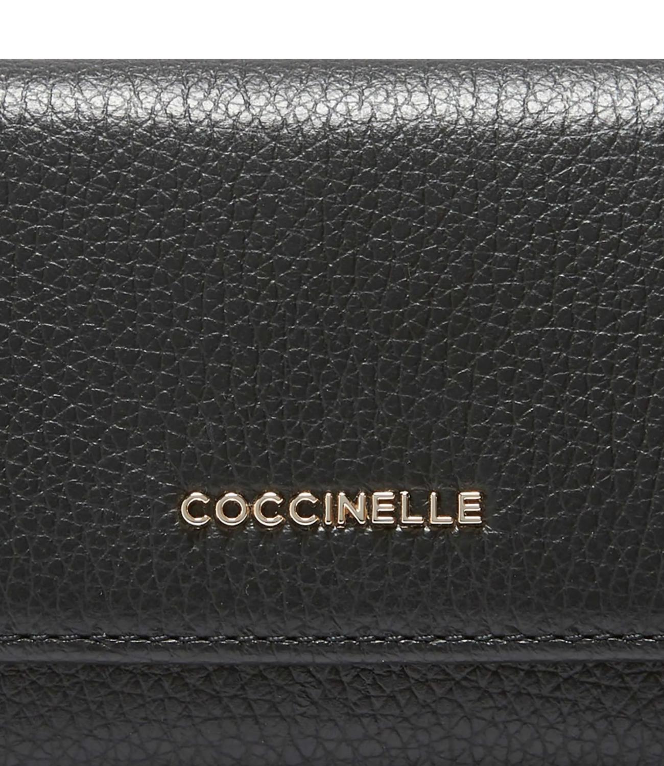 Coccinelle Portafoglio METALLIC SOFT SMALL Noir Donna