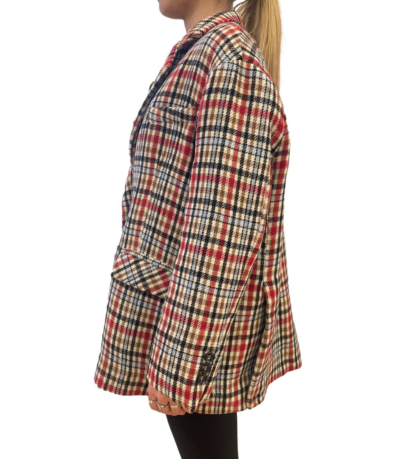Dixie giacca a quadri multicolor donna