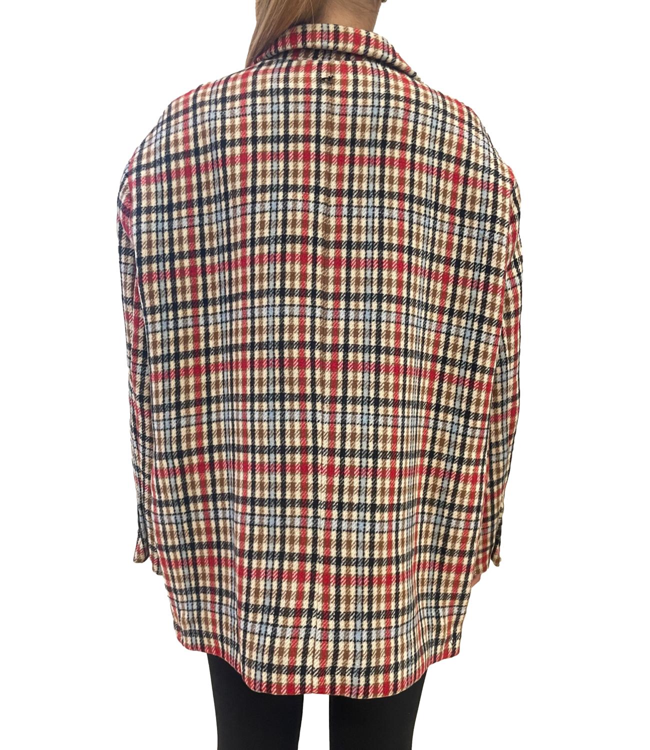 Dixie giacca a quadri multicolor donna