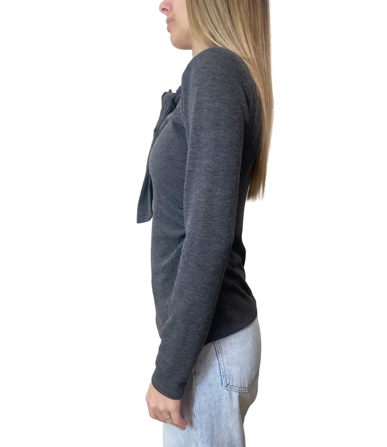 Dixie Maglia Fiocco Grigio Donna
