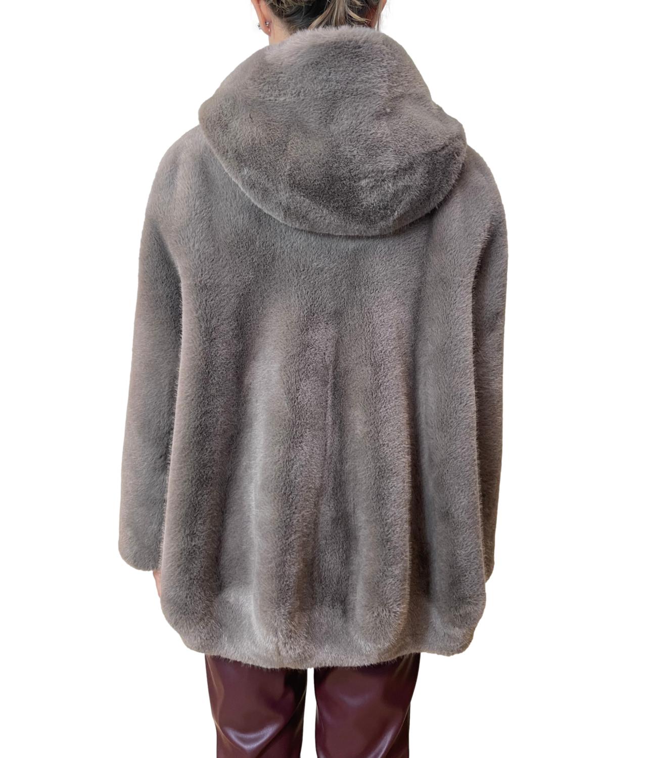 Dixie Giubbino Ecopelliccia Tortora Donna