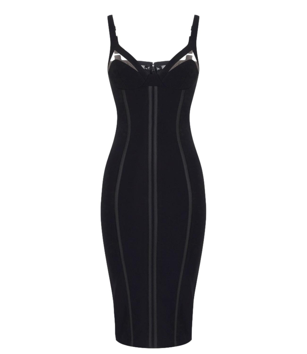 Elisabetta Franchi abito in crêpe nero donna