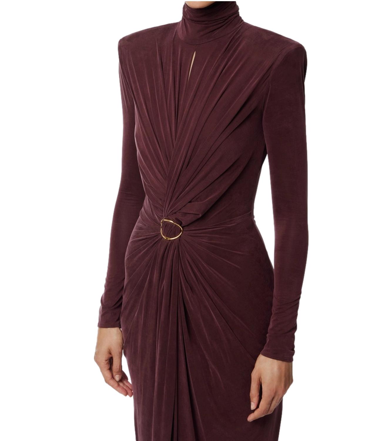 Elisabetta Franchi abito red carpet bordeaux donna