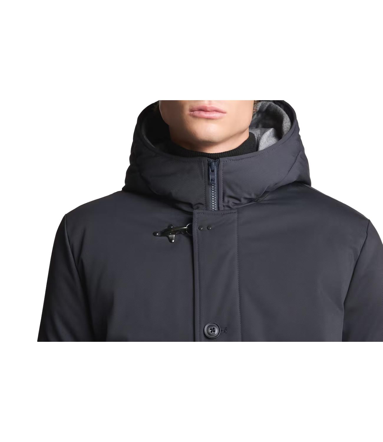 Parka Caban in Gabardine Imbottito in Piuma