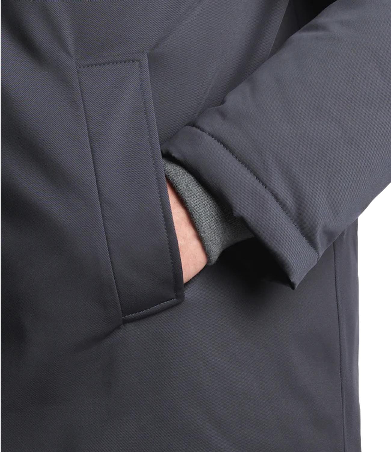 Parka Caban in Gabardine Imbottito in Piuma