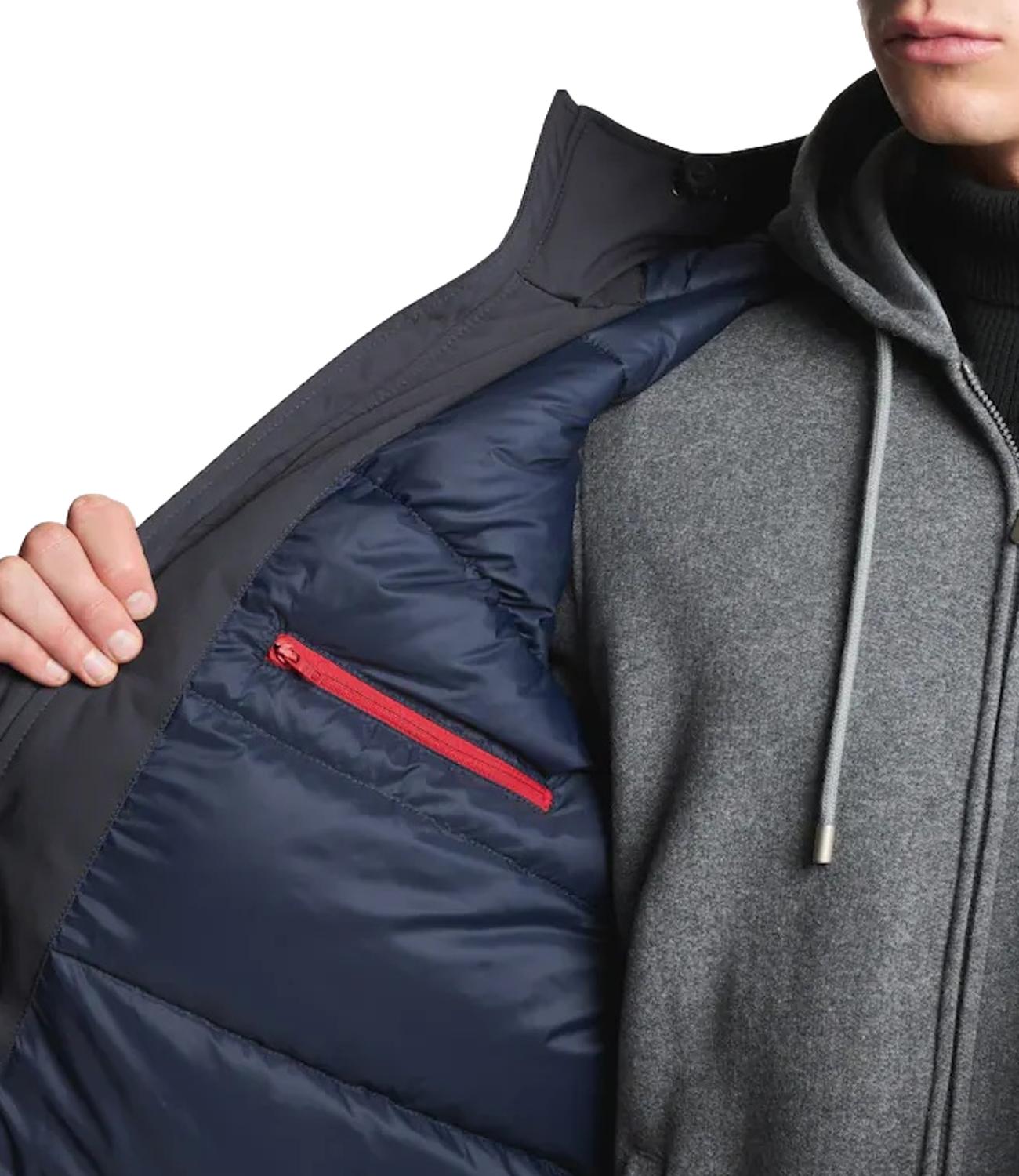 Parka Caban in Gabardine Imbottito in Piuma