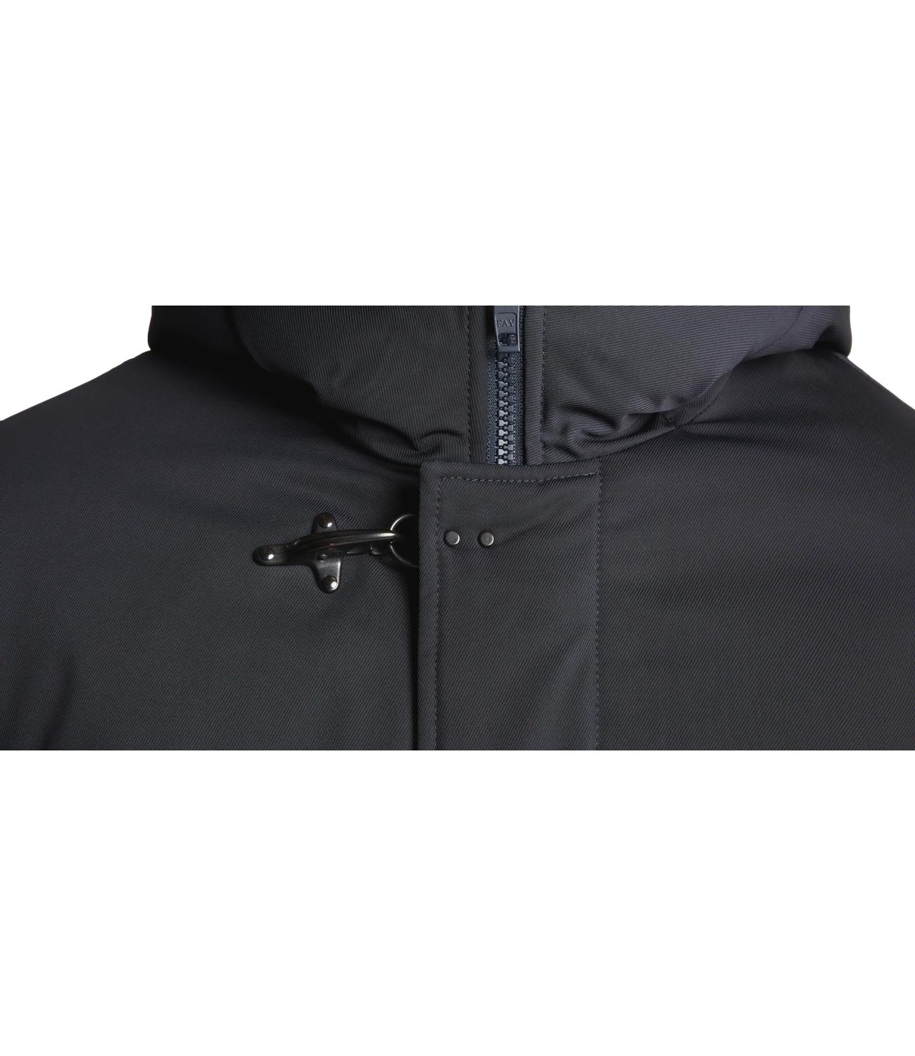 Parka Caban in Gabardine Imbottito in Piuma