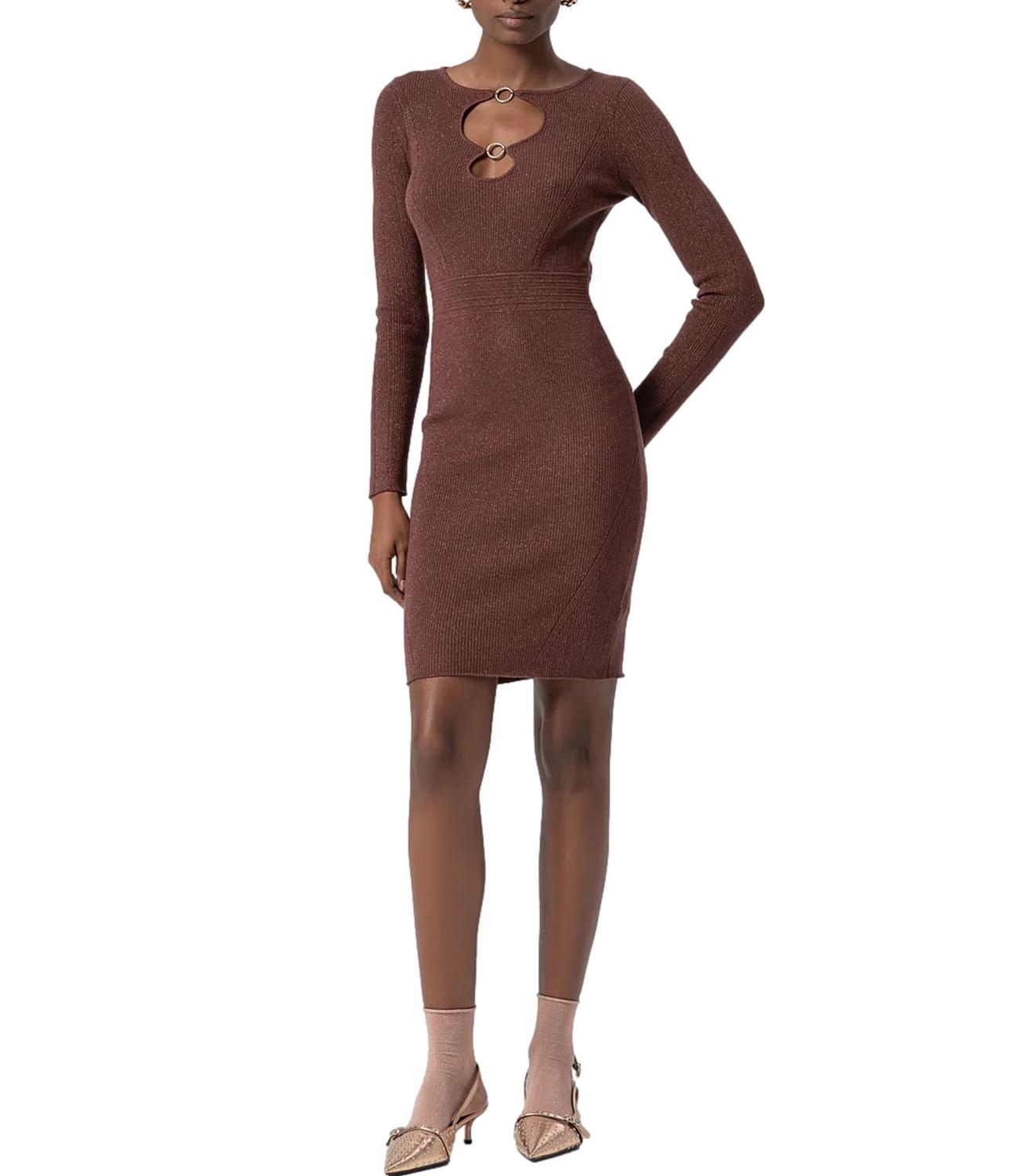 Fracomina Abito Lurex Bronze Donna