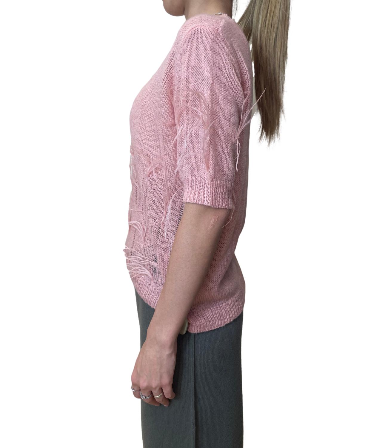 Fracomina Maglia Piume Rose Donna