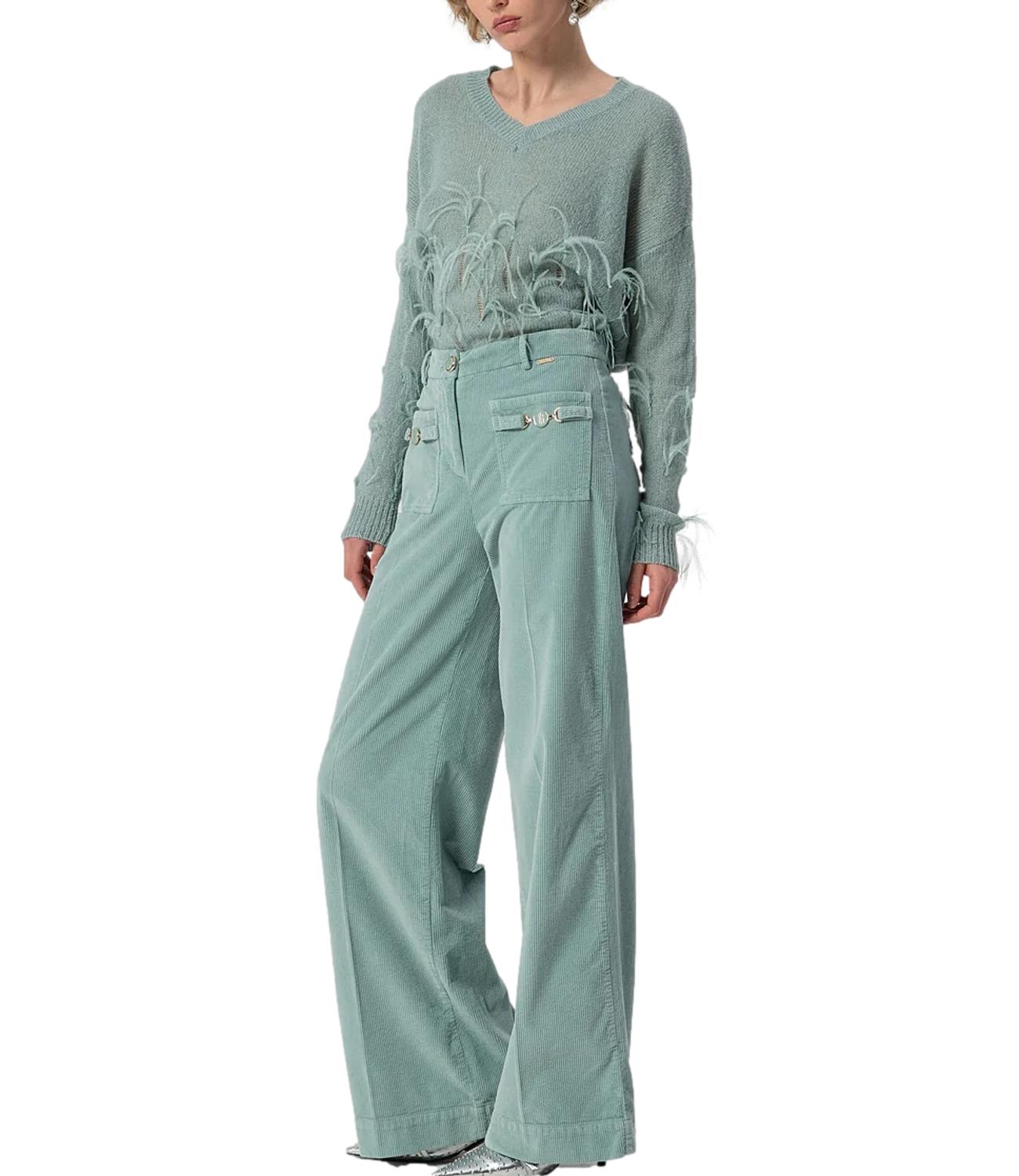 Fracomina Maglia Piume Sagegreen Donna