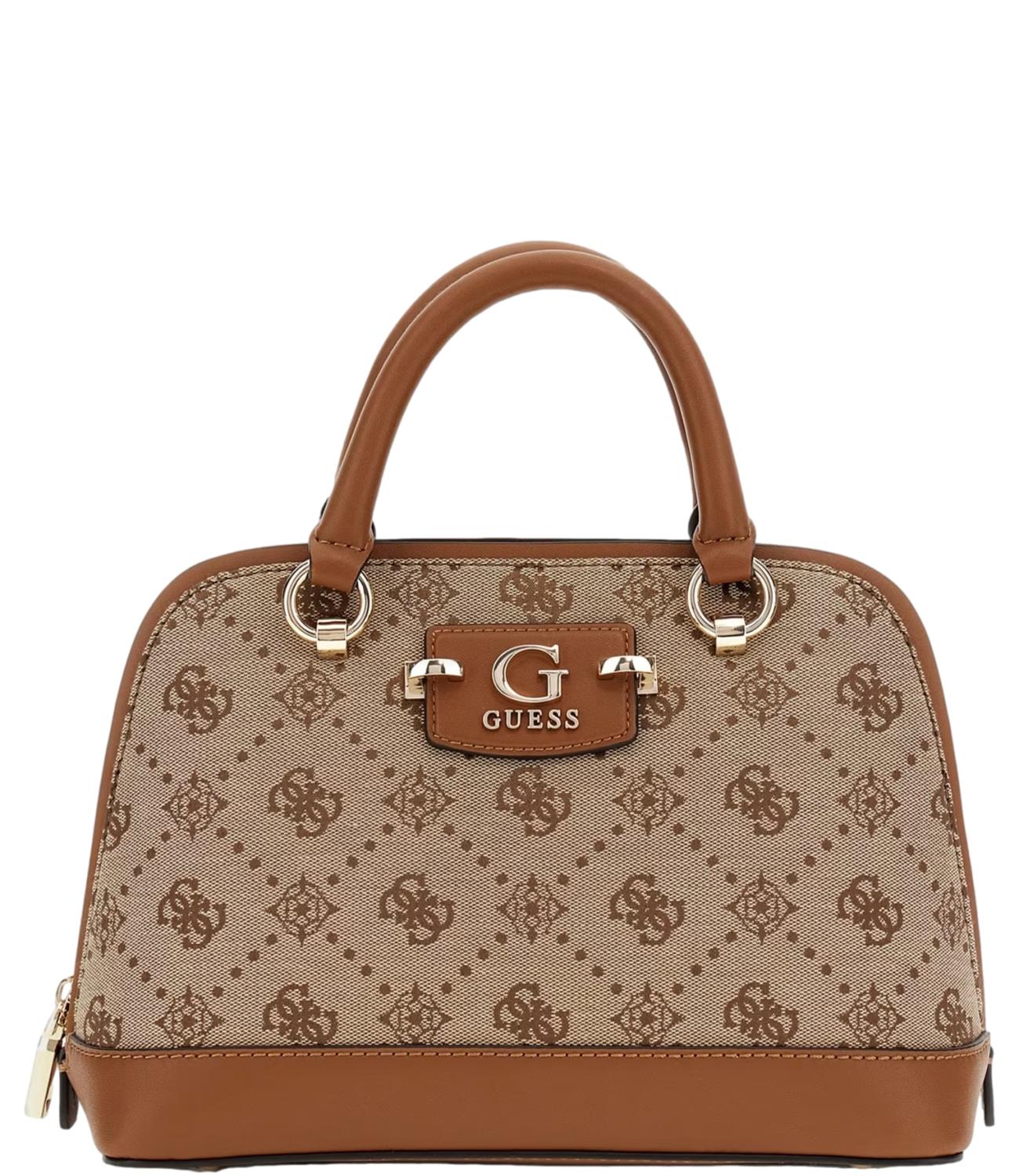 Guess Borsa Neda Dome Satchel Latte Donna