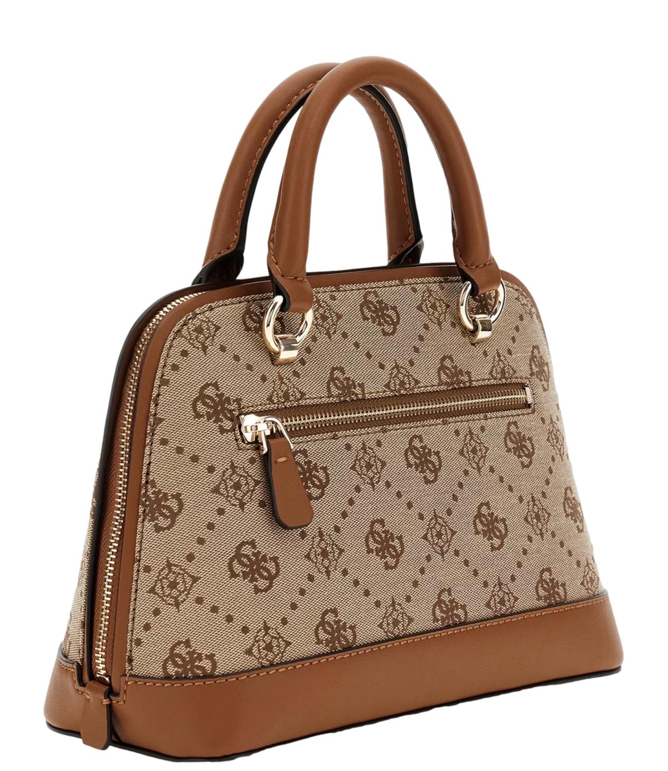 Guess Borsa Neda Dome Satchel Latte Donna