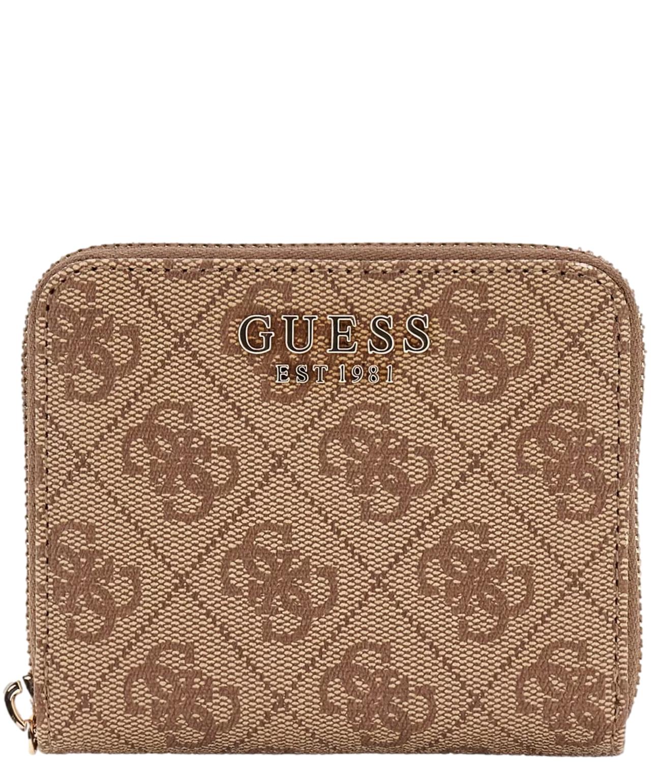 Guess Portafoglio Laurel Ii Slg Small Zip Around Latte Donna