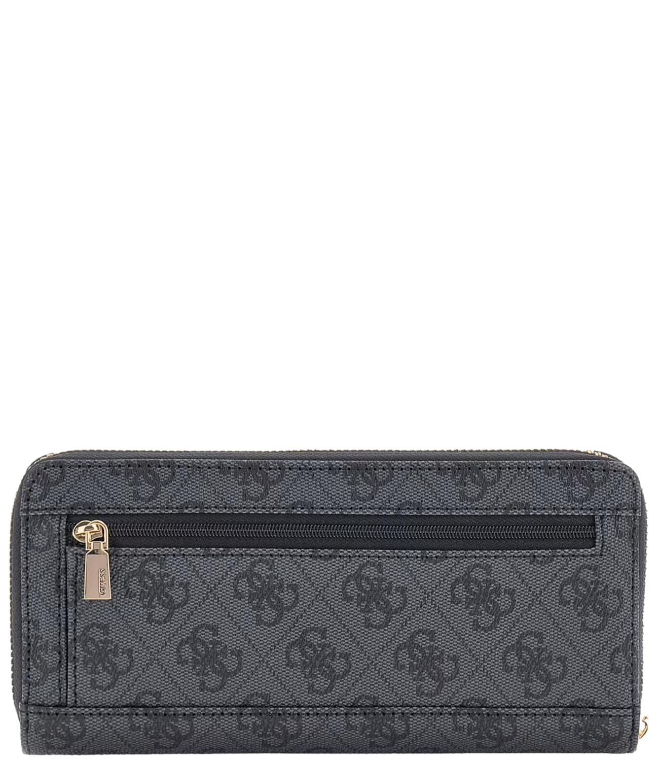 Guess Portafoglio Laurel Ii Slg Large Zip Around Nero Donna