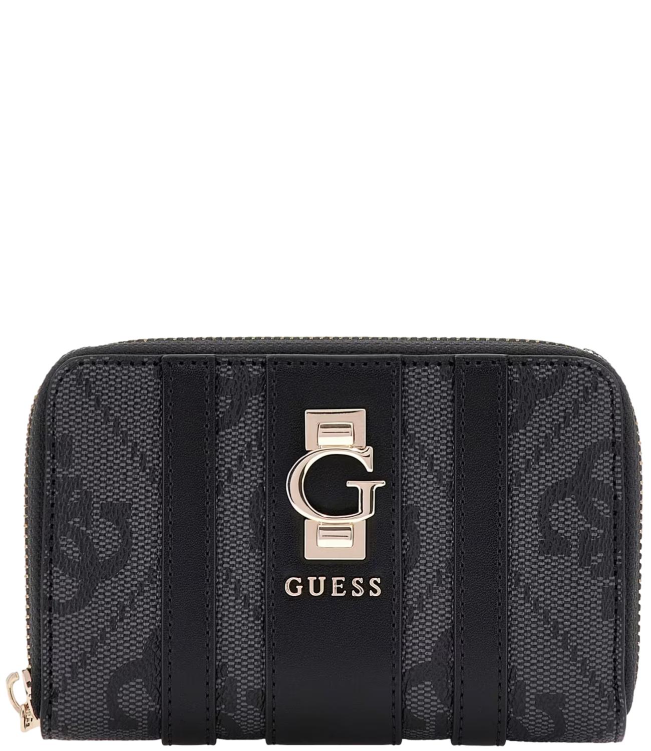 Guess Portafoglio Erenia Slg Medium Zip Around Nero Donna