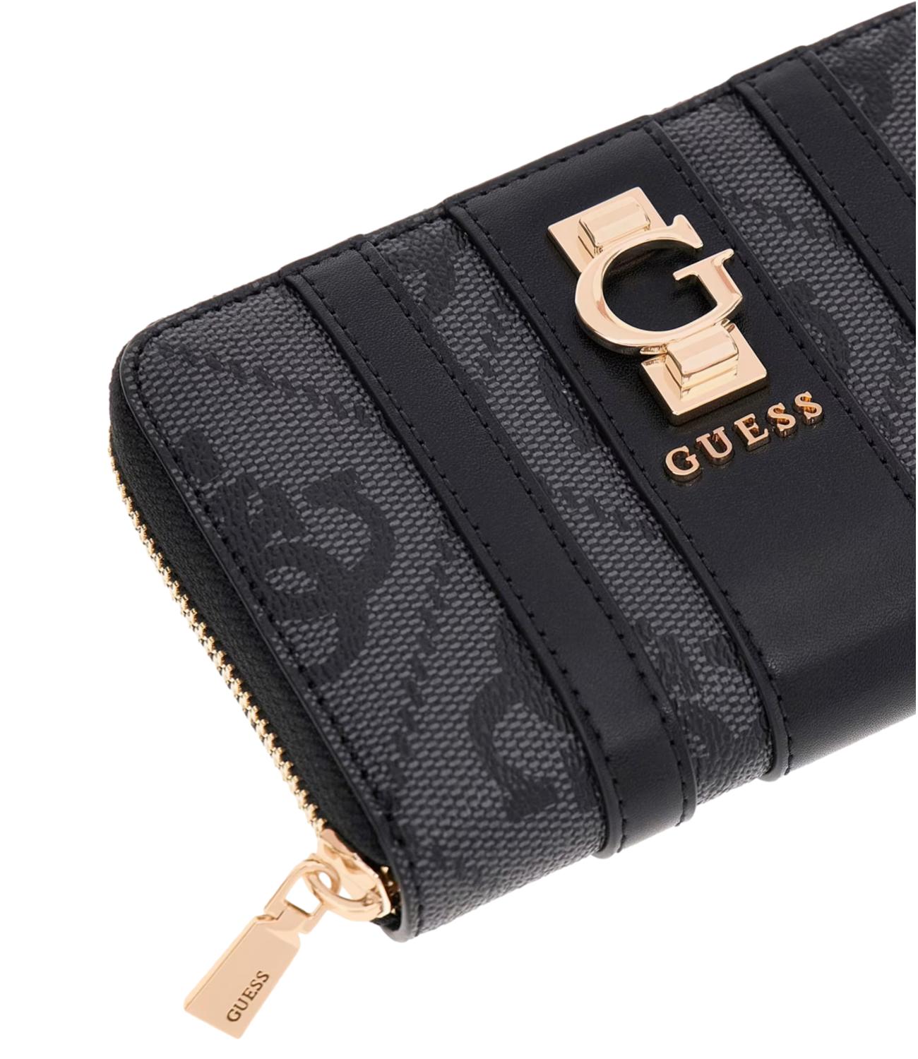 Guess Portafoglio Erenia Slg Medium Zip Around Nero Donna