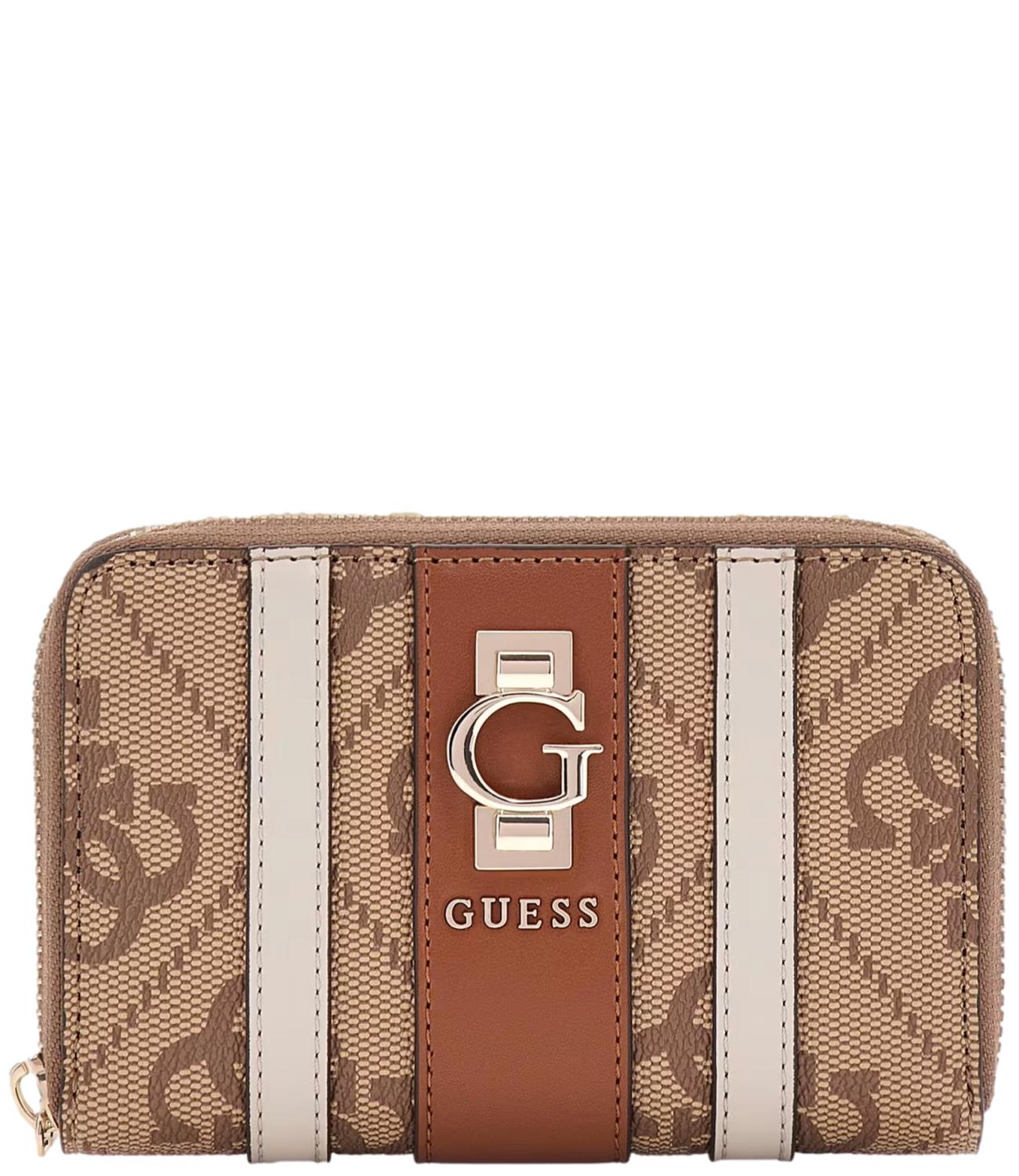 Guess Portafoglio Erenia Slg Medium Zip Around Latte Donna