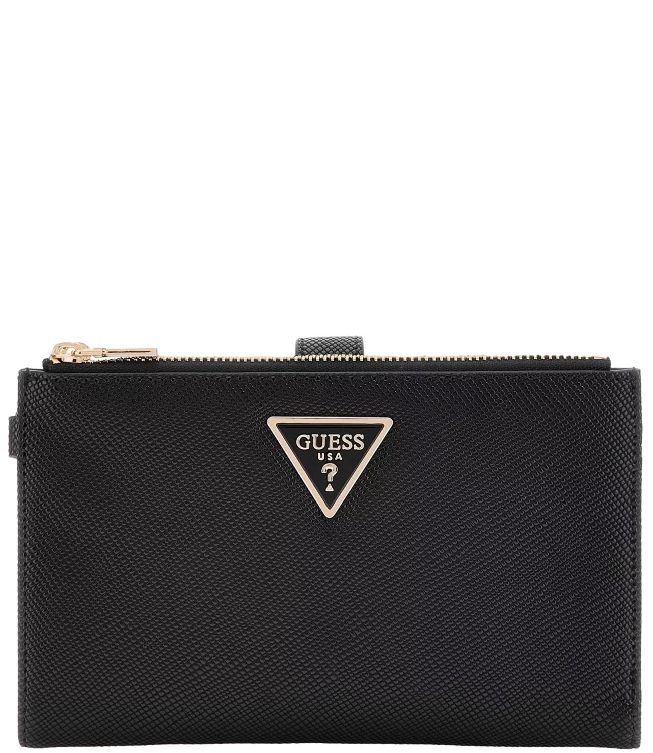 Guess Portafoglio Laurel Ii Slg Dbl Zip Orgnzr Nero Donna