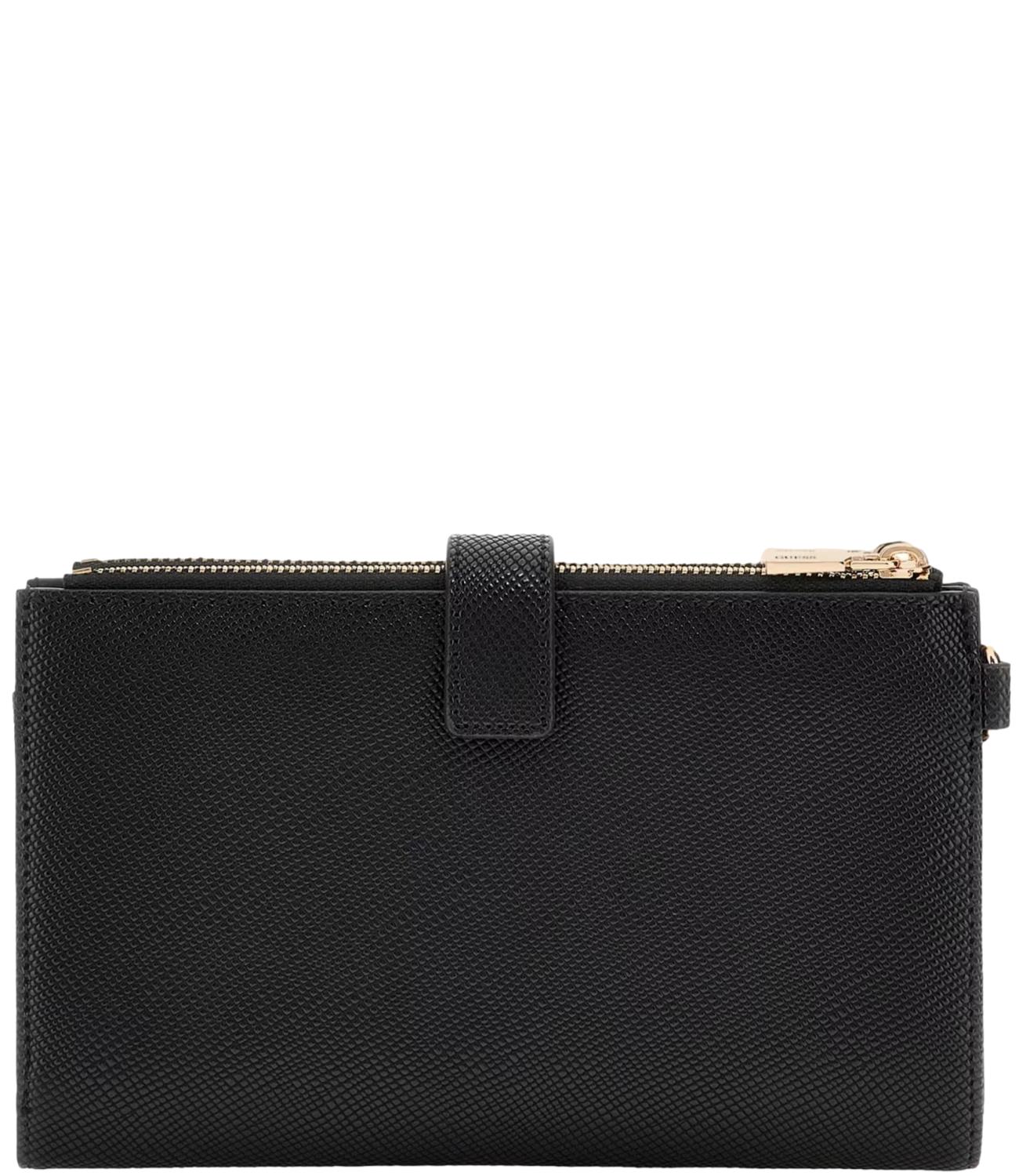 Guess Portafoglio Laurel Ii Slg Dbl Zip Orgnzr Nero Donna