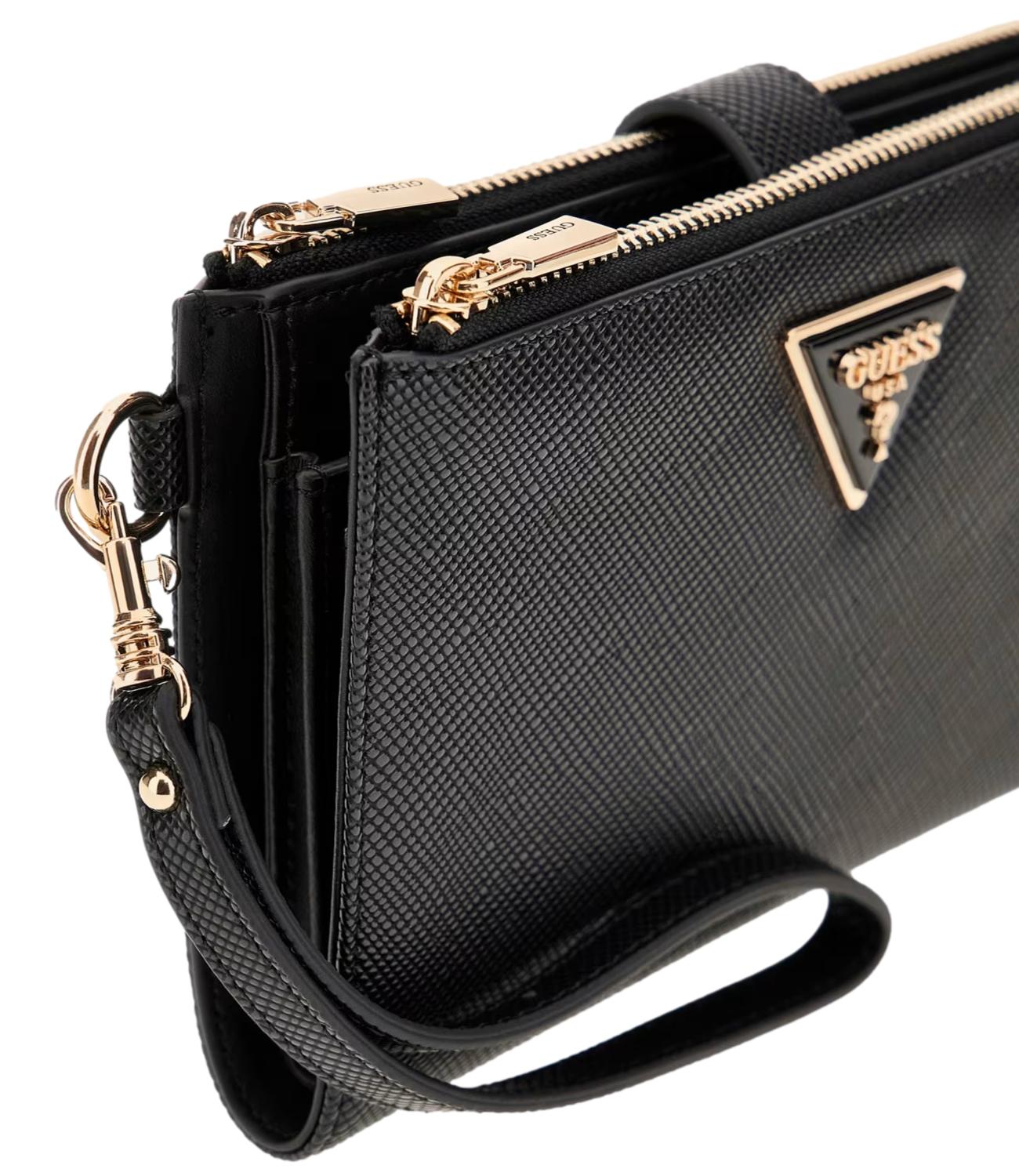 Guess Portafoglio Laurel Ii Slg Dbl Zip Orgnzr Nero Donna