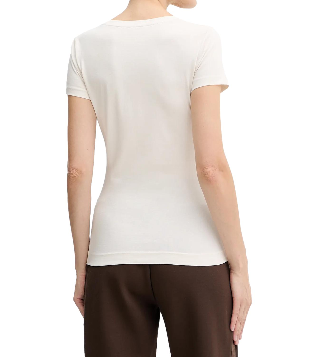 Guess T-shirt Ss Cn Leo Triangle Tee Beige Donna