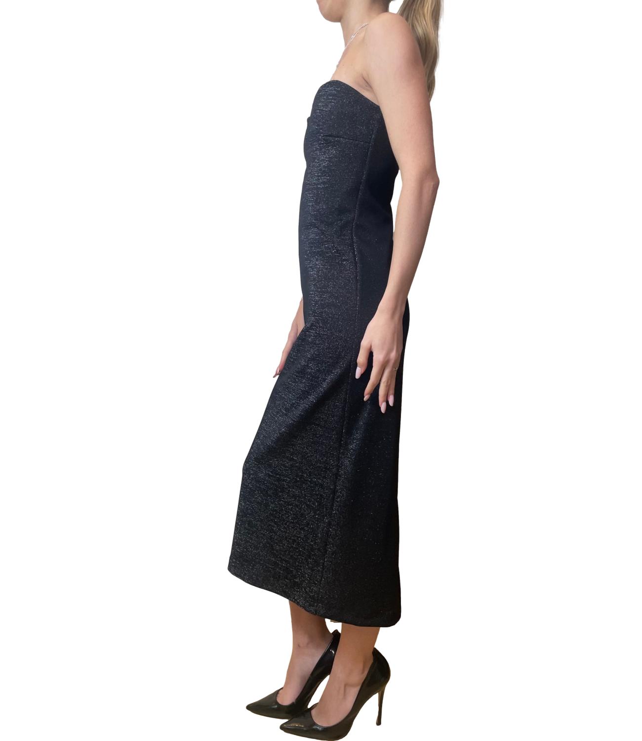 Have One Abito Lurex Nero Donna