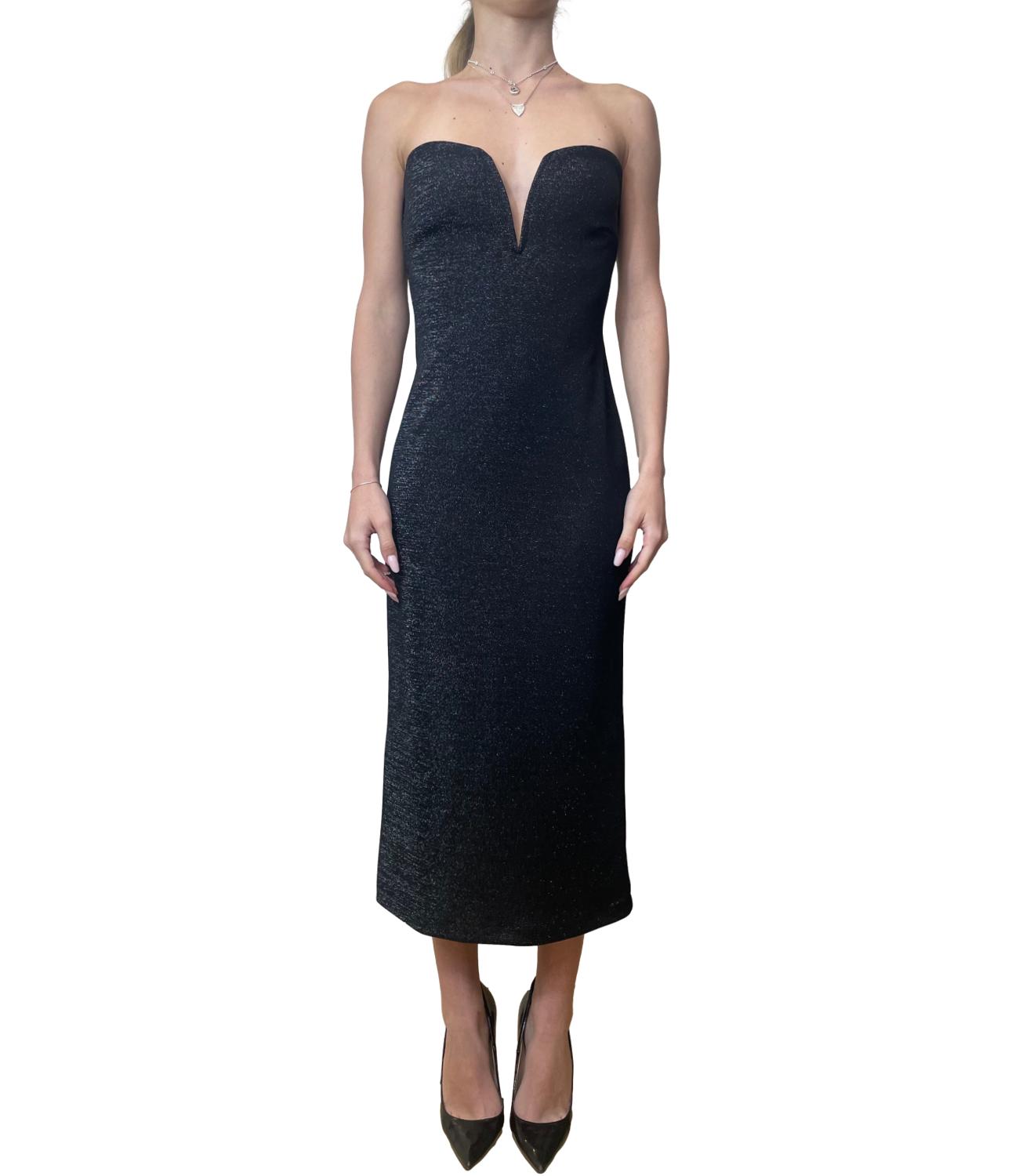 Have One Abito Lurex Nero Donna