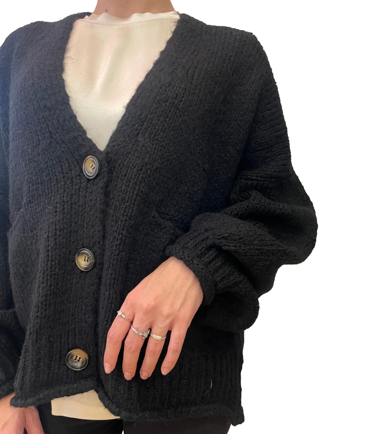 Motel Maglia Cut-out Nera Donna