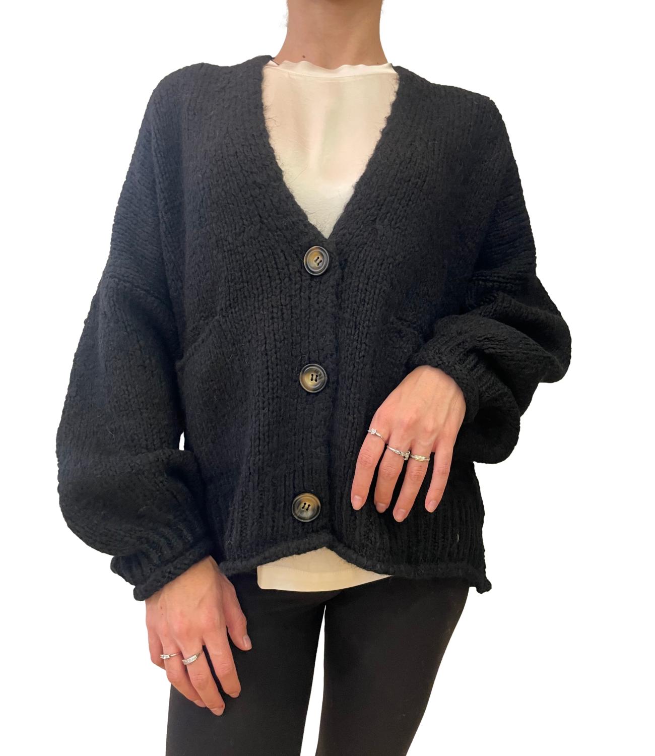 Motel Maglia Cut-out Nera Donna