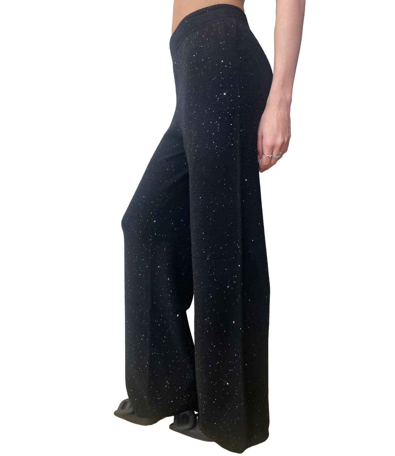 Have One Pantalone Glitter Nero Donna