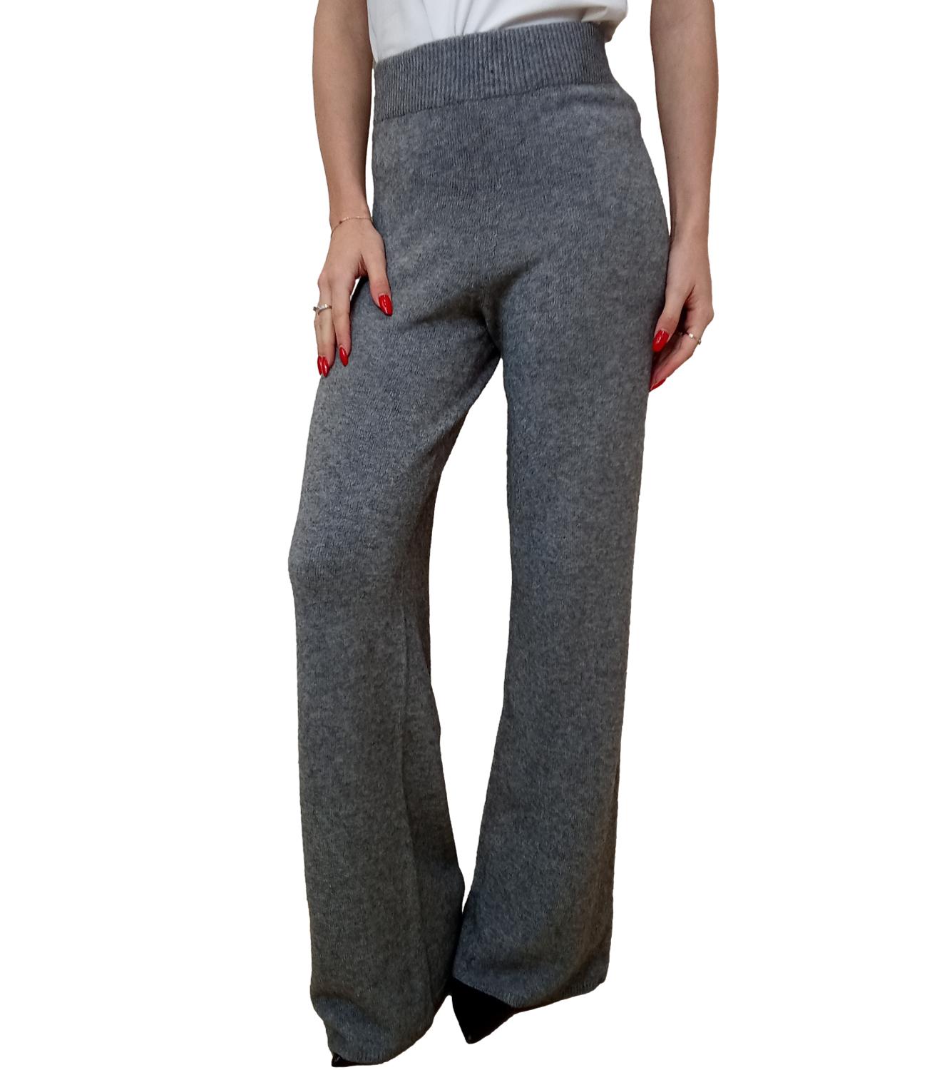 Kontatto Pantalone Morbido Grigio Medio Donna