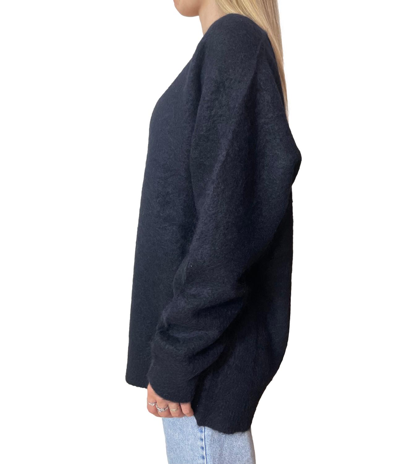 Kontatto Cardigan Lungo Nero Donna