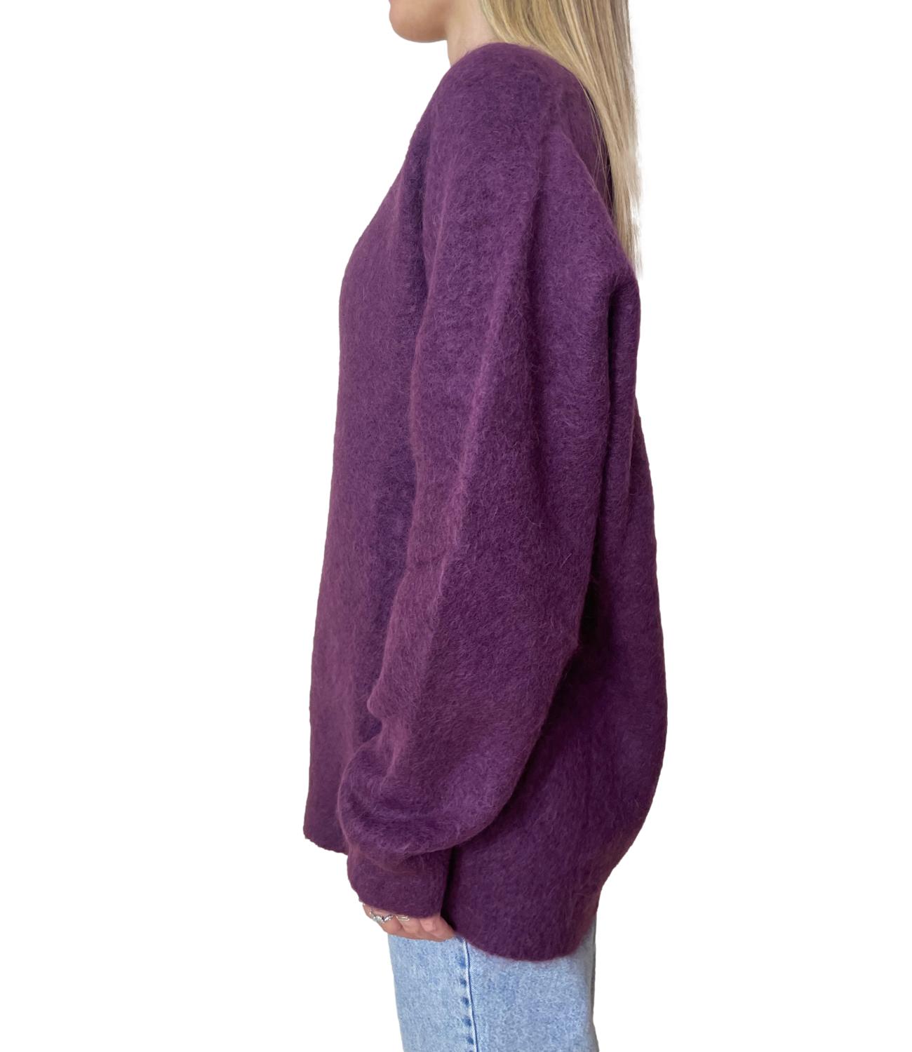 Kontatto Cardigan Lungo Melanzana Donna