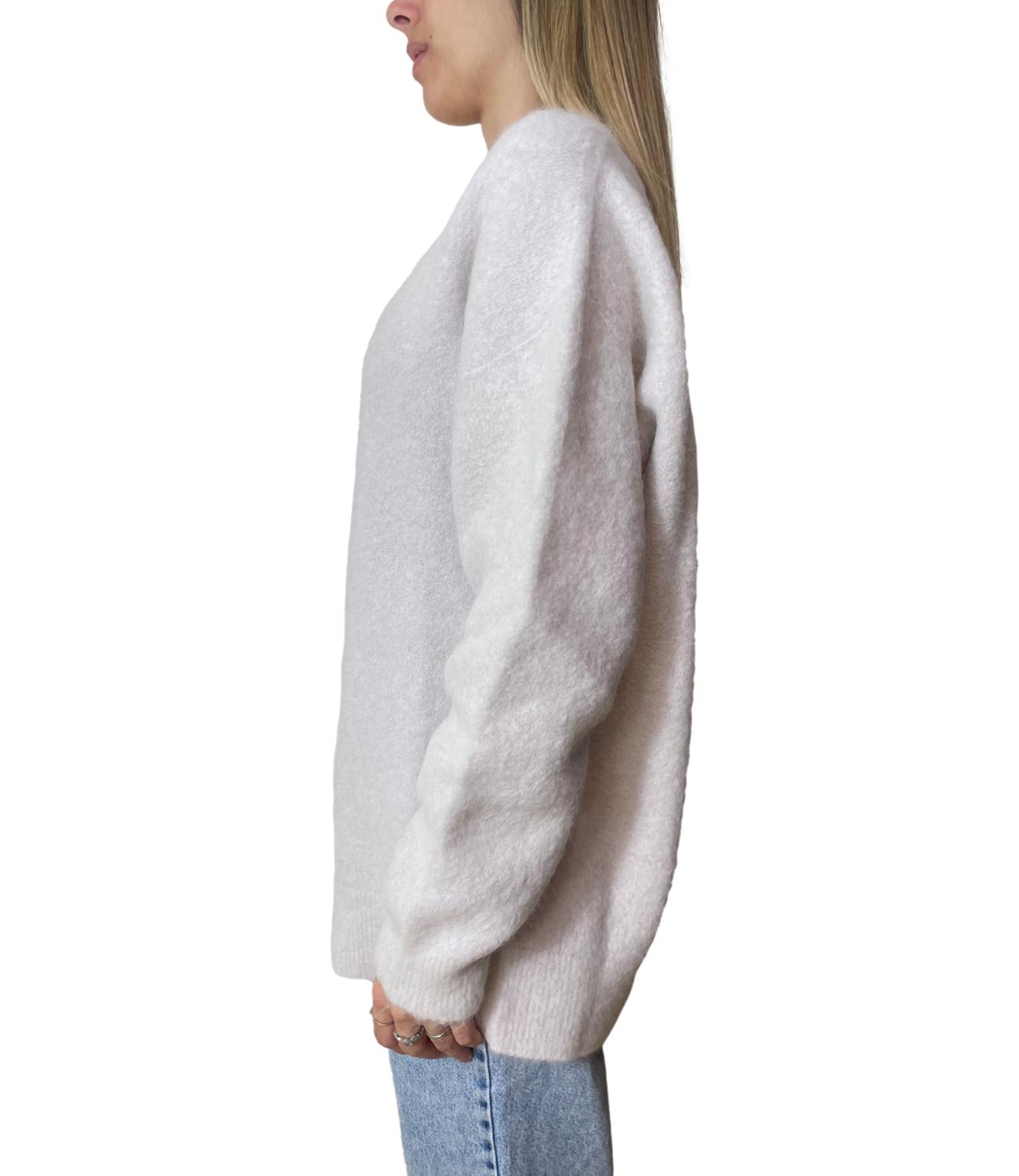 Kontatto Cardigan Lungo Avorio Donna