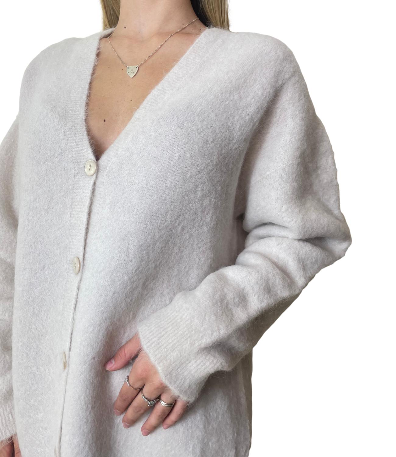 Kontatto Cardigan Lungo Avorio Donna