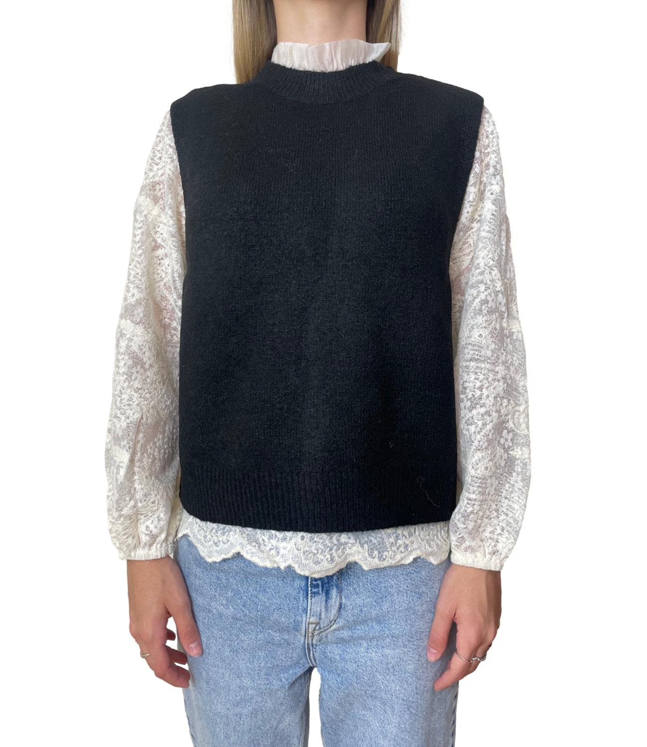 Kontatto Maglia C/Camicia Nero Donna