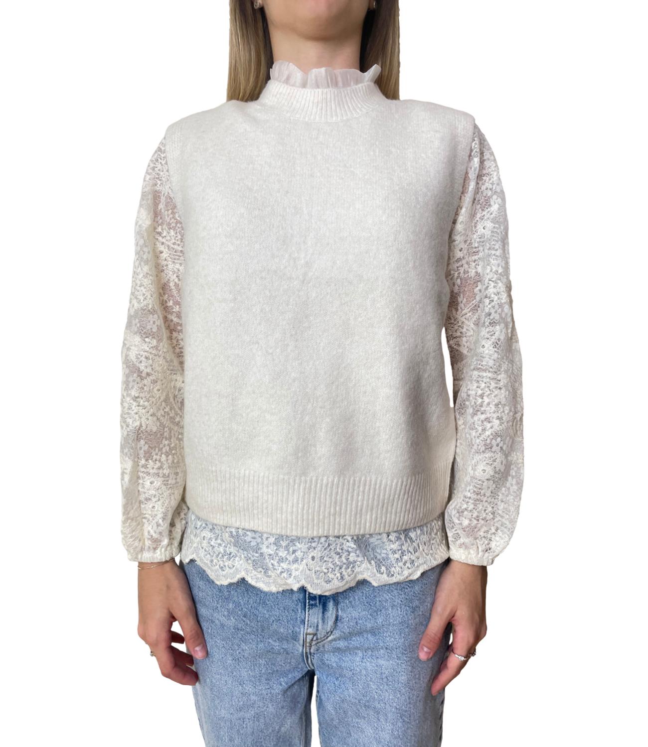 Kontatto Maglia C/Camicia Beige Donna