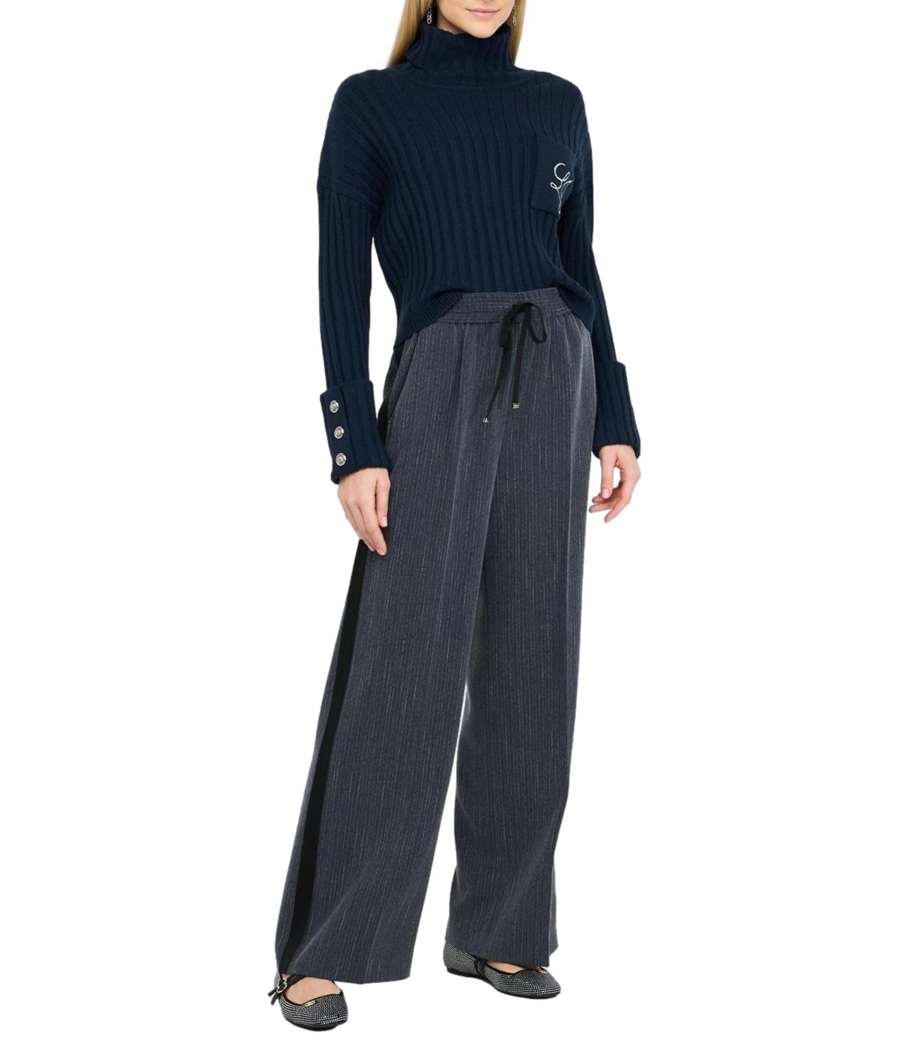 Liu Jo pantalone gessato blu donna