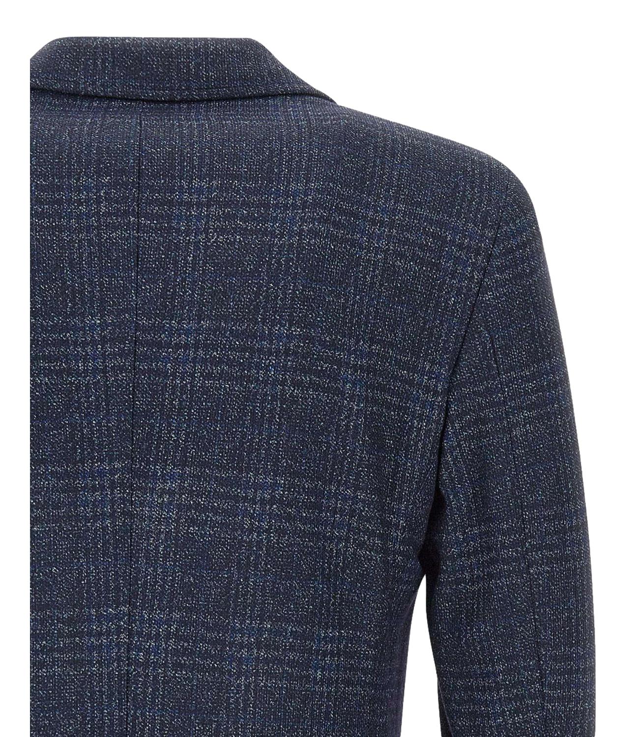 Giacca quadri blu e blu scuro