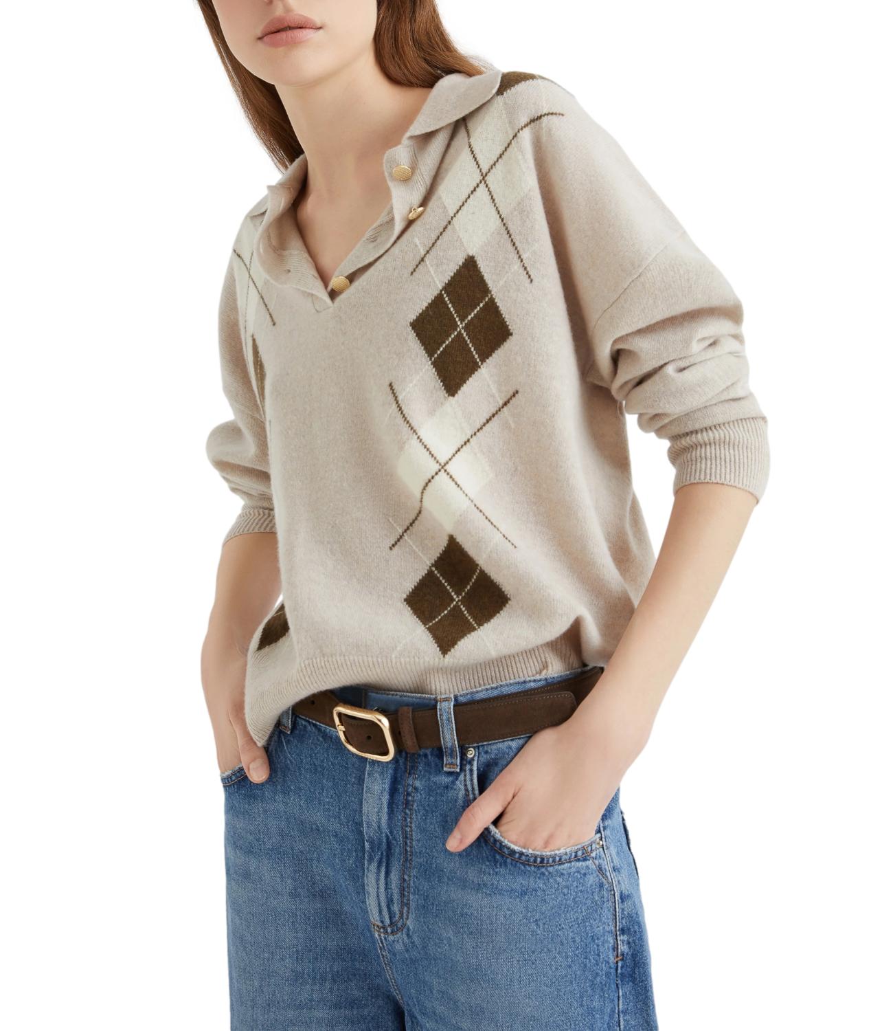Marella Maglia CAVIALE Casha Intarsiato Donna