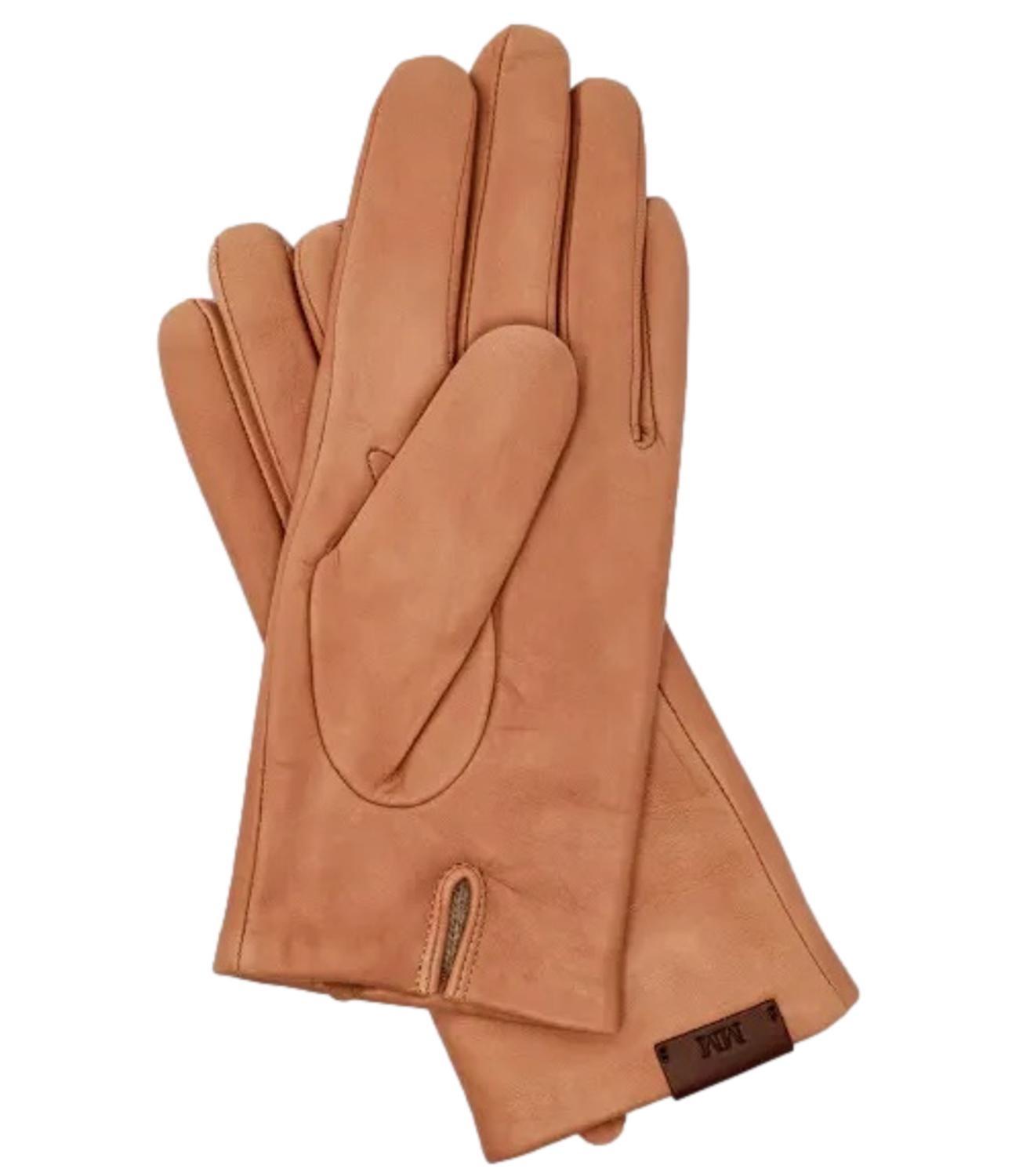 MM guanti Lemma cammello donna