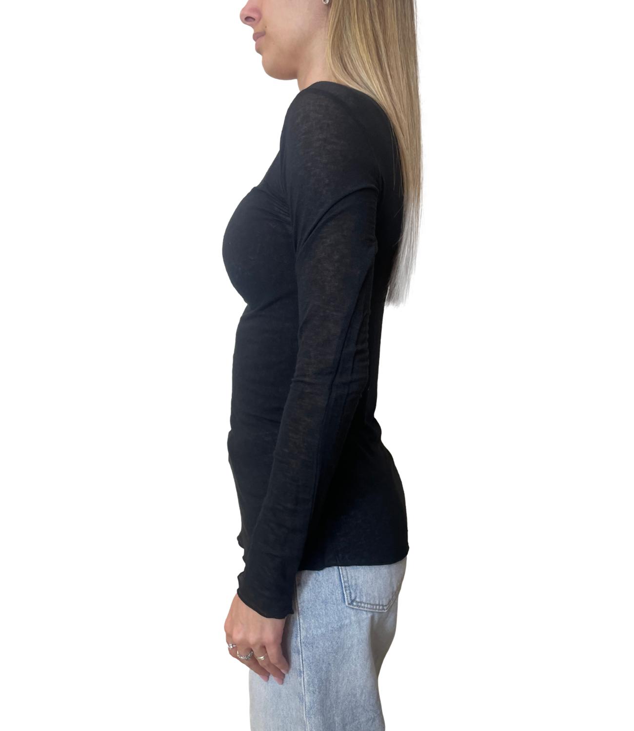Motel Maglia Girocollo Nero Donna