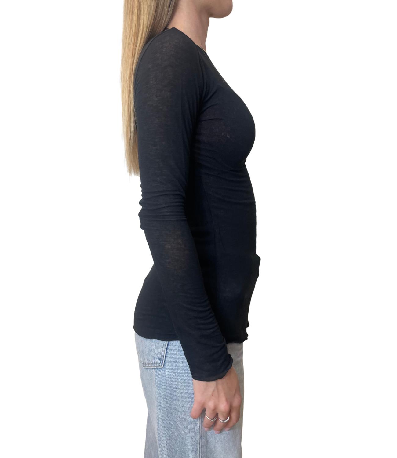 Motel Maglia Girocollo Nero Donna