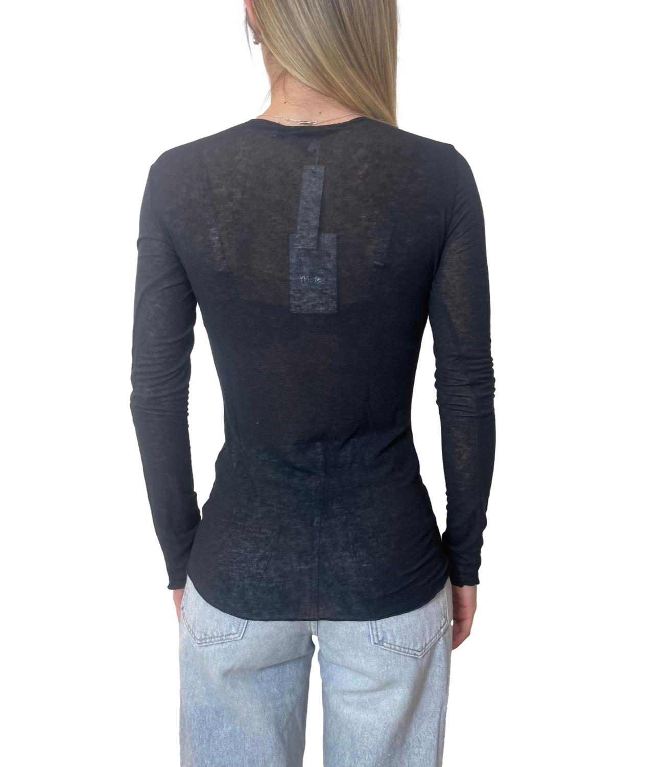 Motel Maglia Girocollo Nero Donna
