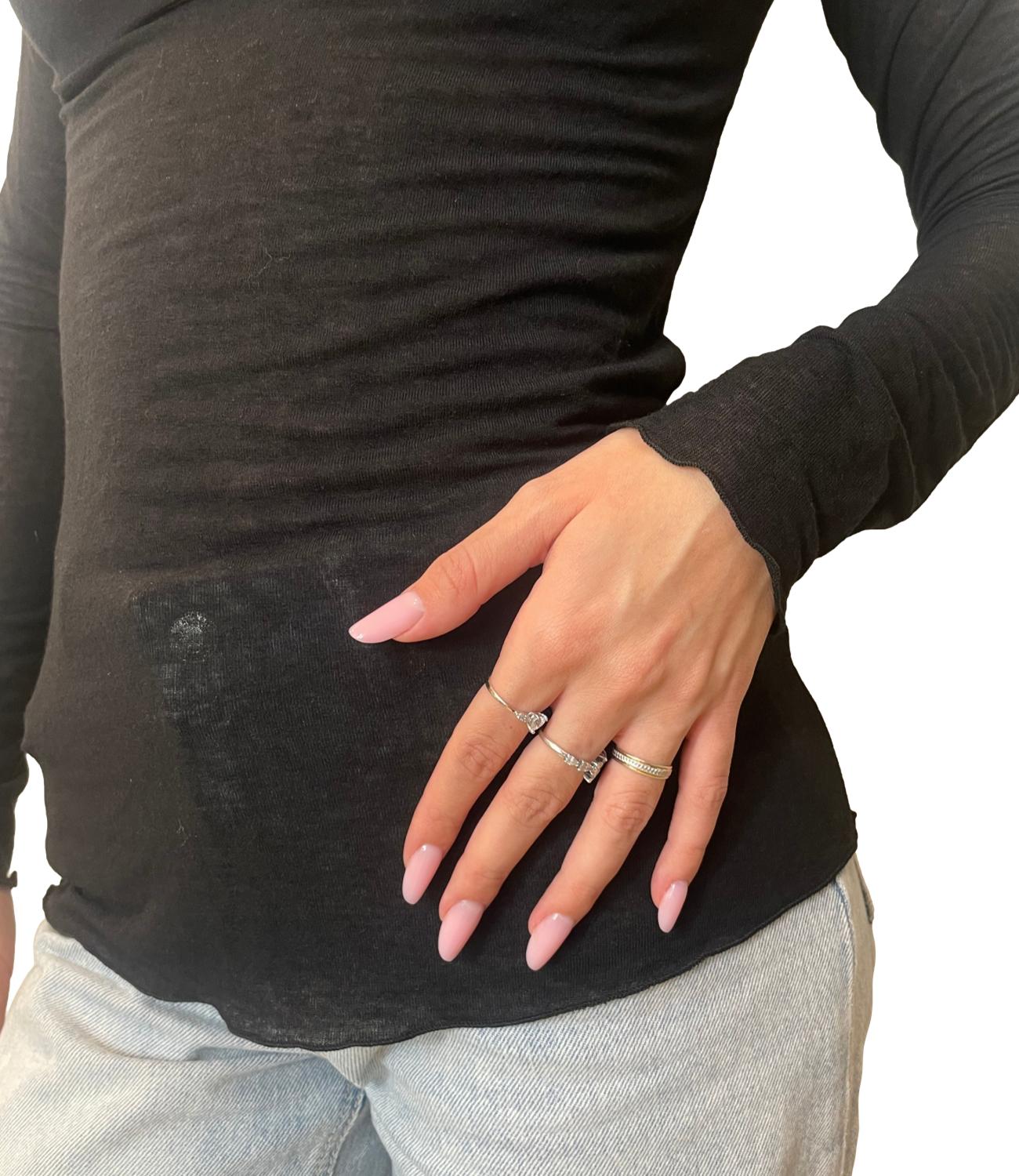 Motel Maglia Girocollo Nero Donna