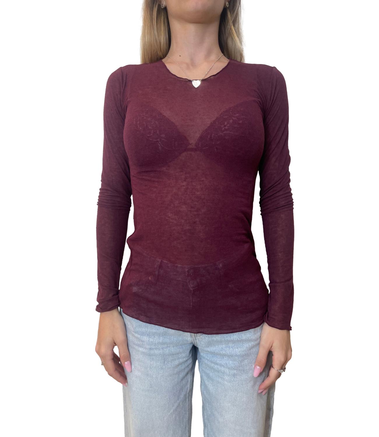 Motel Maglia Girocollo Bordeaux Donna